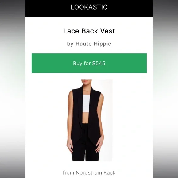 Revolve Haute Hippie Sleeveless Lace Crepe Cloak Vest in Swan (Ivory/Pearl) Sz 8 - Picture 8 of 10